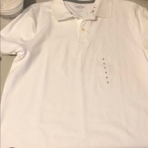 White old navy polo shirt.